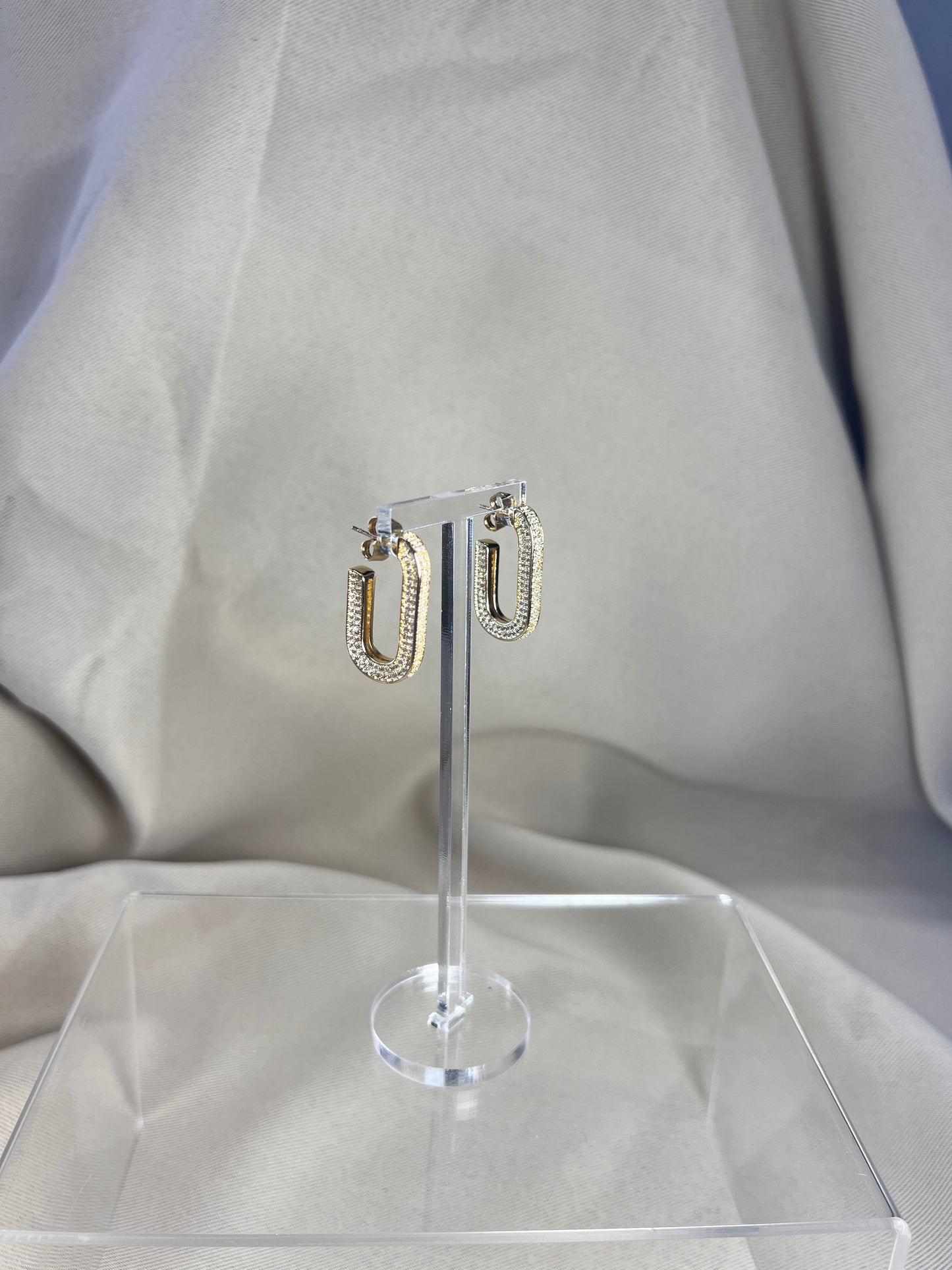 Ohrringe Square Hoop Gold