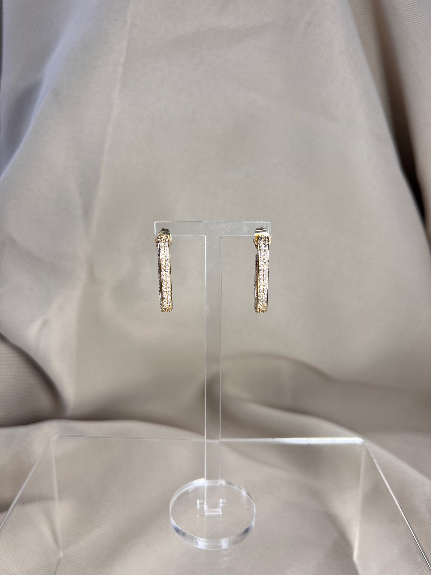 Ohrringe Square Hoop Gold