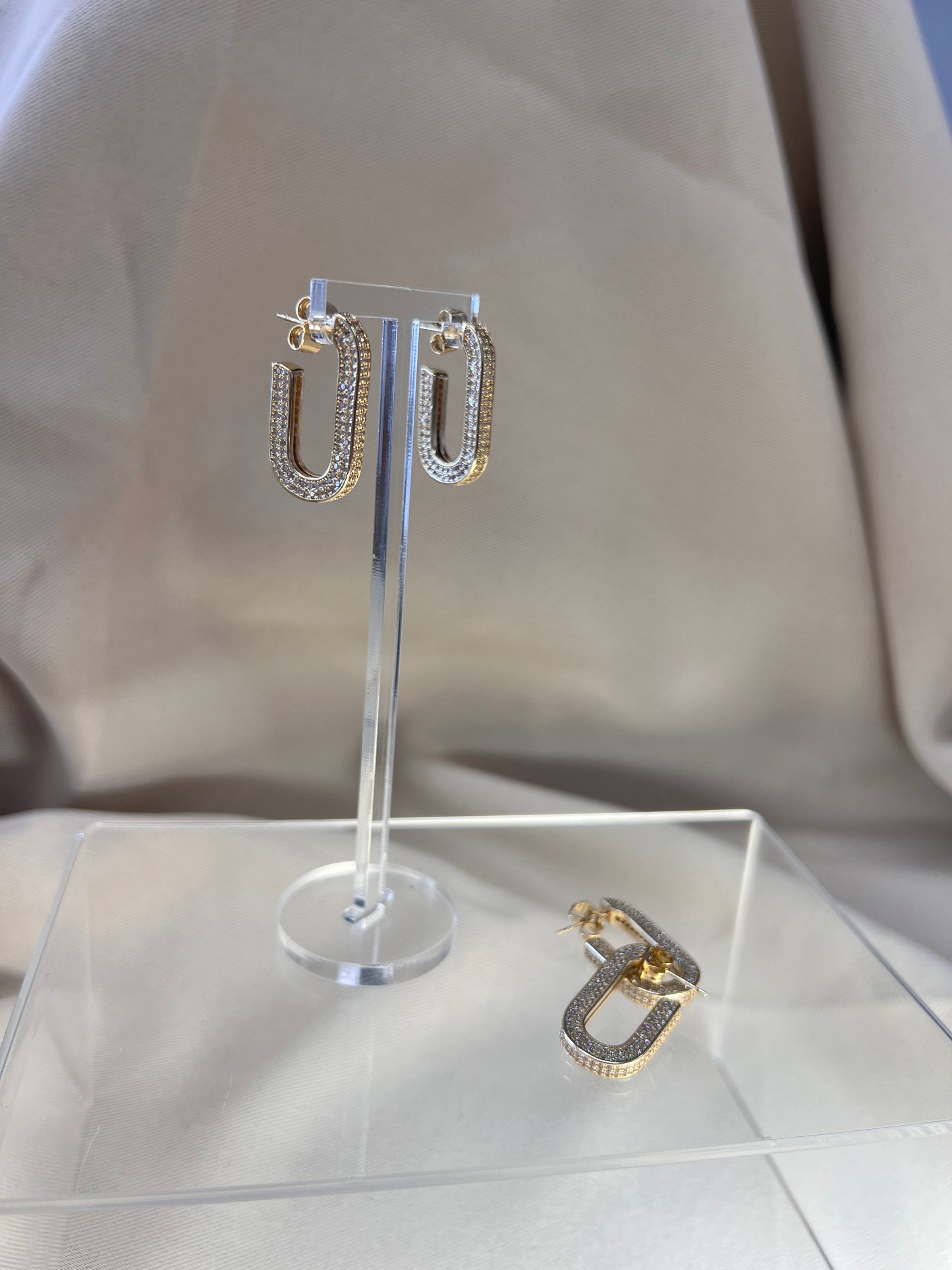 Ohrringe Square Hoop Gold