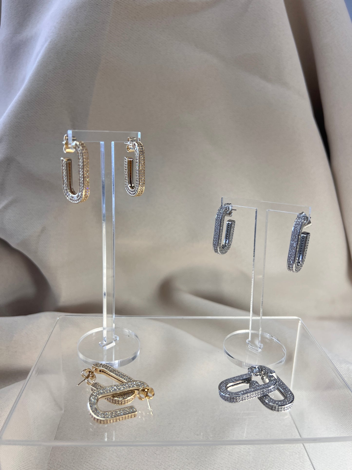 Ohrringe Square Hoop Gold